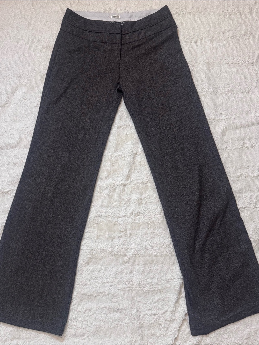 Vintage Studio Y size 3 4 Gray brown Wide Leg Dress Pants y2k office corpcore